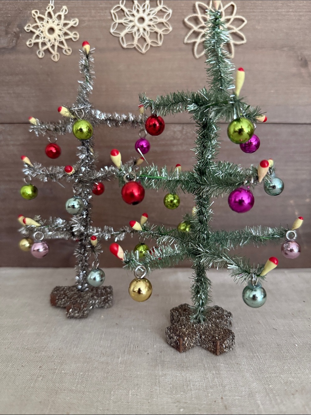 🎄Anthropologie | Mini Tinsel Trees S2